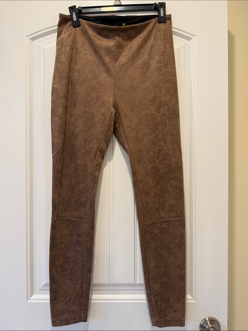Lysse Brown Faux-Suede Jeggings
